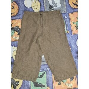 J.Jill Love Linen Wide Leg Linen Capri Pants Large 35x21